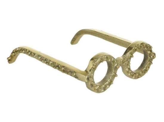 Διακοσμητικά Γυαλιά 3-70-062-0096 19x15x6cm Gold Inart Μέταλλο