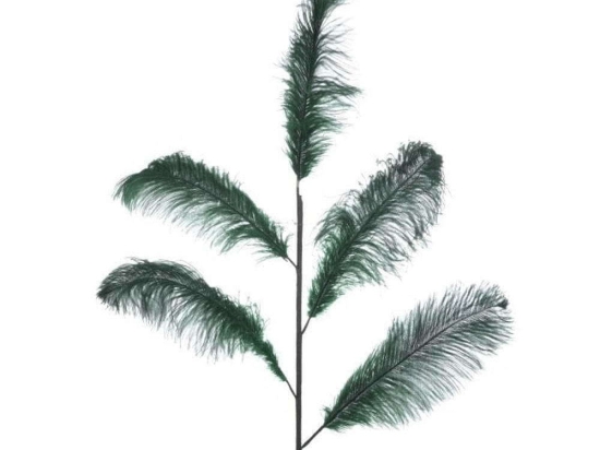 Φτερό Διακοσμητικό 3-70-355-0044 55/120cm Green Inart Πολυέστερ
