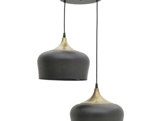 Φωτιστικό Οροφής 6-10-584-0055 60x30x70cm 60W 2xE27 Gold-Black Click