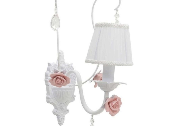 Φωτιστικό Τοίχου-Απλίκα 3-10-048-0005 23x23x35cm 40W E14 White-Pink Inart