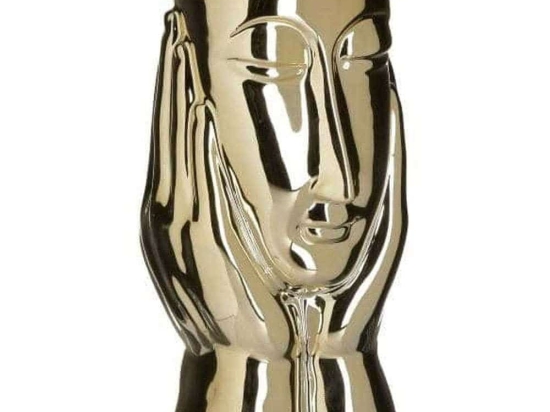 Βάζο 3-70-216-0098 10x9x20cm Gold Inart Κεραμικό