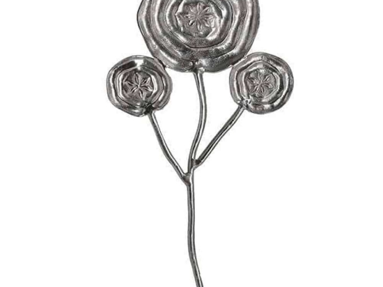 Διακοσμητικό Τοίχου 3-70-115-0028 30x58cm Silver Inart Μέταλλο