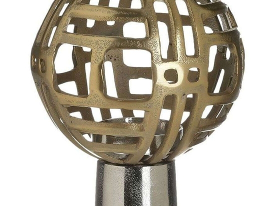 Κηροπήγιο 3-70-579-0112 Φ20x23cm Silver-Gold Inart Μέταλλο