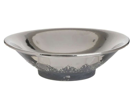 Διακοσμητική Πιατέλα 3-70-685-0253 Φ30x8,5cm Silver-Grey Inart Κεραμικό