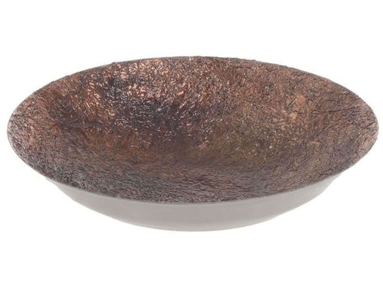 Διακοσμητική Πιατέλα 3-70-526-0007 27x6cm Bronze Inart Μέταλλο