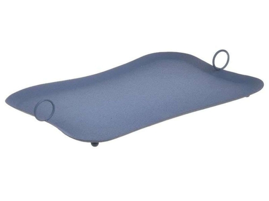 Δίσκος Σερβιρίσματος 3-70-285-0089 42x28x8cm Blue Inart Μέταλλο