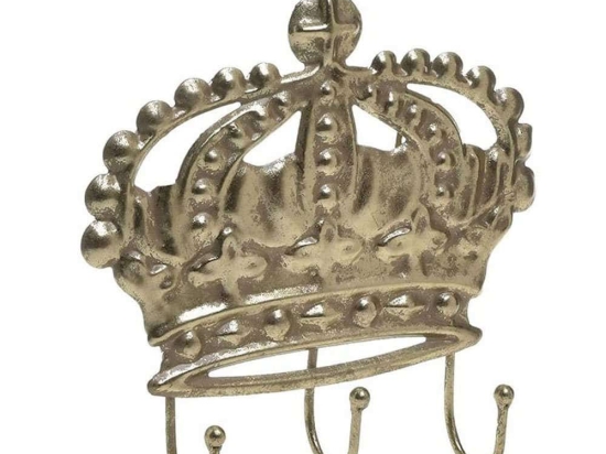 Κρεμάστρα Κορώνα Αντικέ 3-70-349-0123 26x5x26cm Gold Inart Μέταλλο