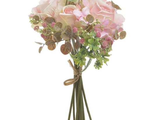 Μπουκέτο Λουλουδιών 3-85-758-0002 Υ28cm Pink Inart Πλαστικό