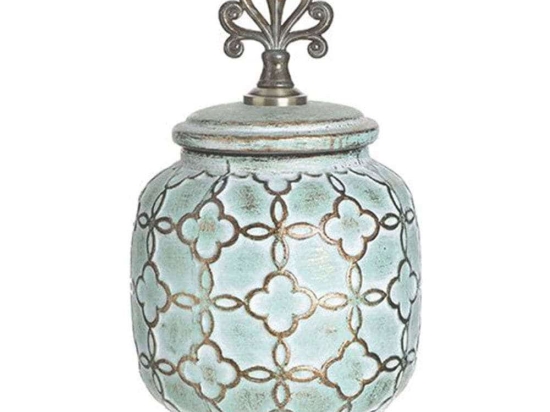 Βάζο Με Καπάκι 3-70-140-0100 Φ15x25cm Veraman-Gold Inart Κεραμικό