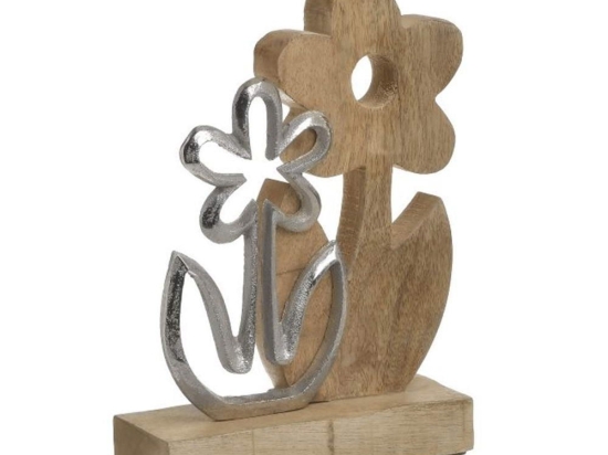 Διακοσμητικό Λουλούδι 1-70-985-0004 16x6x23cm Natural-Silver Inart