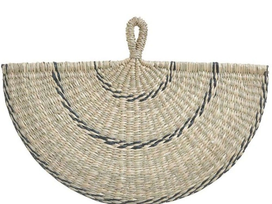 Διακοσμητικό Τοίχου Βεντάλια 3-70-564-0104 56x3x25cm Natural Inart Ψάθα