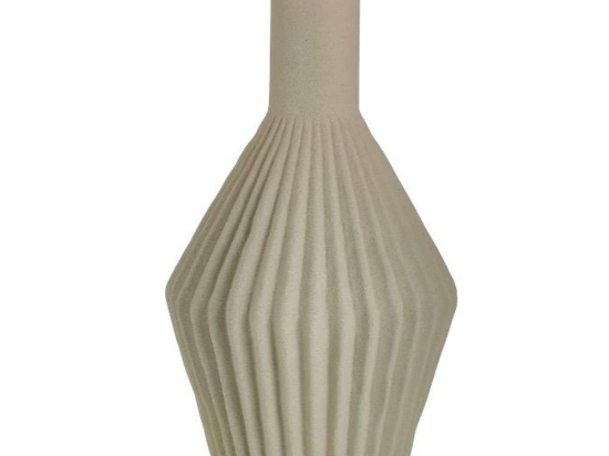 Βάζο Κεραμικό 3-70-146-0500 Φ15x29cm Beige Inart Κεραμικό