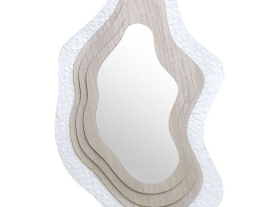 Καθρέπτης Τοίχου 3-95-739-0006 40x2x60cm Natural-White Inart Ξύλο
