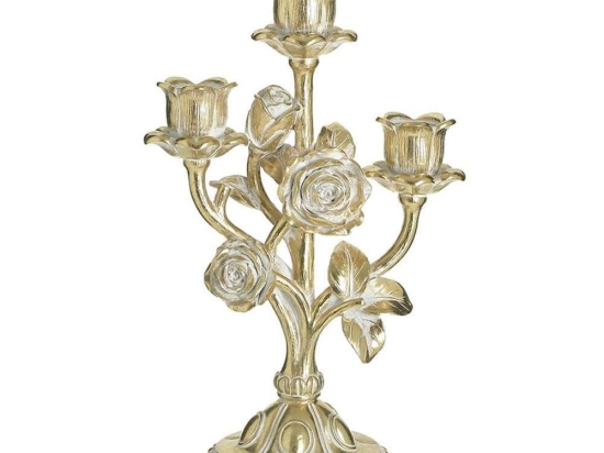 Κηροπήγιο 3 Θέσεων 3-70-446-0103 18x10x28cm White-Inart Inart Ρητίνη