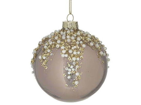 Χριστουγεννιάτικη Μπάλα Xmas (Σετ 6Τμχ) 2-70-890-0298 Φ8cm Pink-White Inart