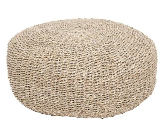 Πουφ Matera 0490103 (60x60x30) Natural Soulworks Ψάθα