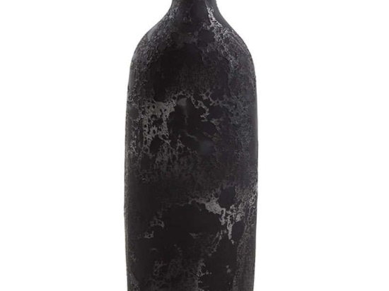 Βάζο Διακοσμητικό Siso Oki 0630019 (18x13x50cm) Black Spot Silver Clay/Tera Soulworks Πηλός