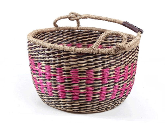 Καλάθι Διακοσμητικό Tide L 0680072 35x35x20cm Fuchsia-Multi Soulworks Seagrass