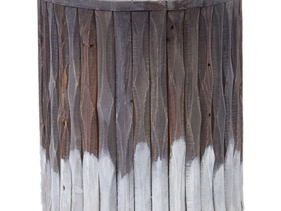 Τραπέζι Βοηθητικό Village 300086 40x40x45cm Brown-White Soulworks