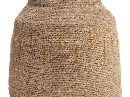 Καλάθι Playa 840023 24x24x24cm Natural-Yellow Soulworks Seagrass