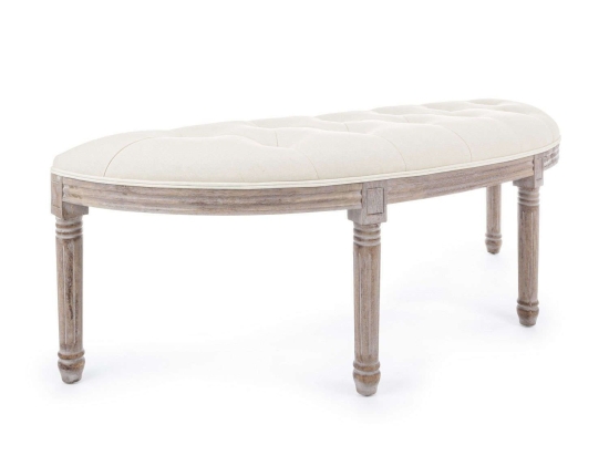 Σκαμπό Tilde 0743499 125x42x48 Natural Ξύλο,Ύφασμα