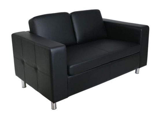Καναπές Alamo Black E990,12 145X85X82 cm Τεχνόδερμα