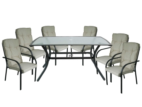 Σετ 7τμχ Τραπεζαρία Astor E5151,S1 150X90X70 cm 6 Θέσεων
