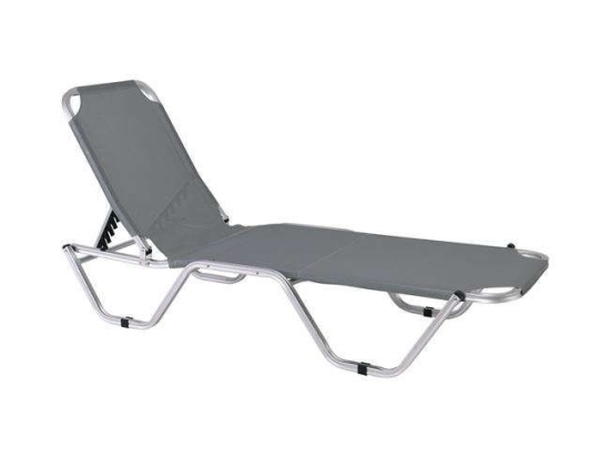 Ξαπλώστρα Creta Ε281,6 60x197x30cm Grey