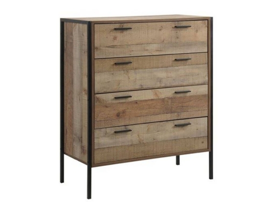 Συρταριέρα Pallet-W Antique Oak Ε8435,W 84x40x100cm Μελαμίνη,Μέταλλο