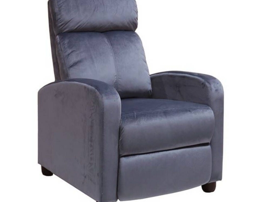 Πολυθρόνα Porter Relax Grey Velure Ε9781,5 68x86x99cm Βελούδο