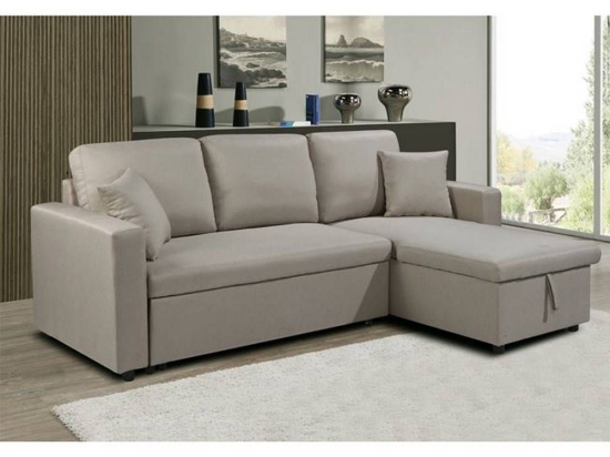 Καναπές-Κρεβάτι Γωνία Αναστρέψιμο Montral Beige Ε9586,7 223x146x81x83 Ύφασμα