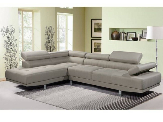 Καναπές Δεξιά Γωνία Sector Ε989,4R 268x196x79/H.84cm Beige Ύφασμα