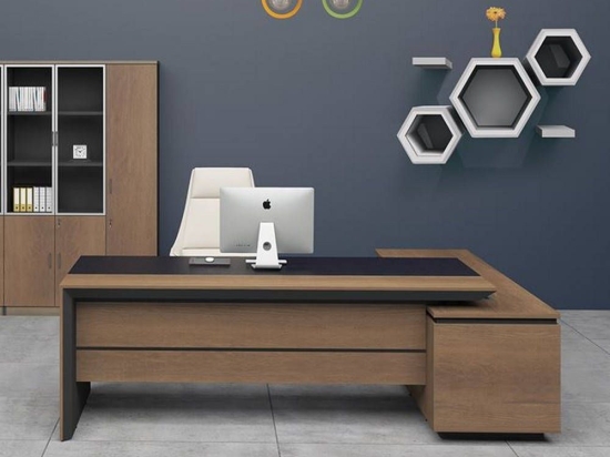 Γραφείο Proline Αριστερή Γωνία Dark Wallnut/Black ΕΟ810,L 180x80/160x50 (H.75)cm