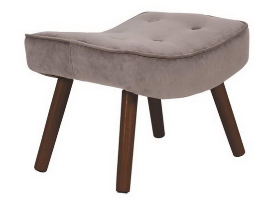 Σκαμπό - Υποπόδιο Alma Ε7141,81Κ 52x38x35cm Walnut-Brown Ξύλο,Ύφασμα
