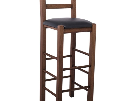 Σκαμπό Bar Σίφνος Ρ980,Ε2Τ 36x37x78/107cm Black-Walnut