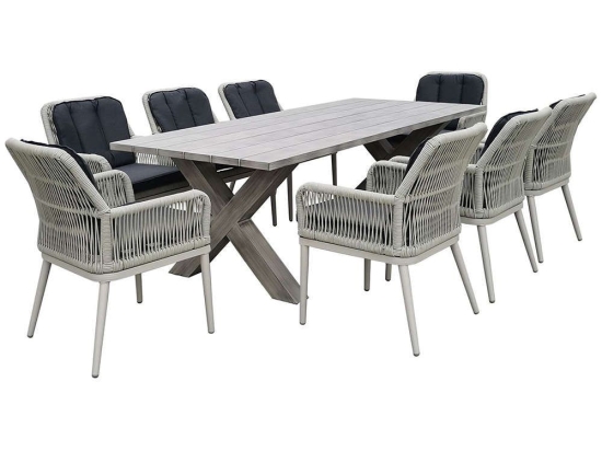 Τραπέζι Κήπου Alley Ε6842,2 220x94x72cm Alu Grey