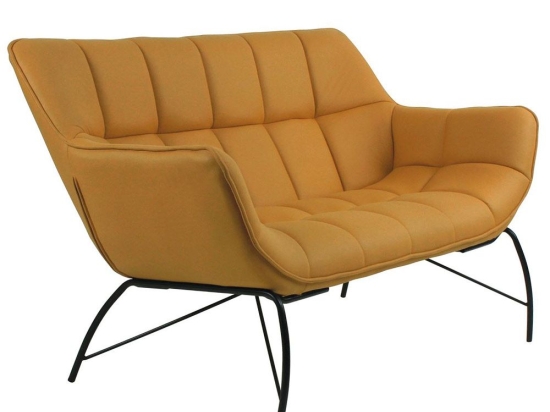 Καναπές Διθέσιος Adams Ε7115,2 130x83x78cm Yellow