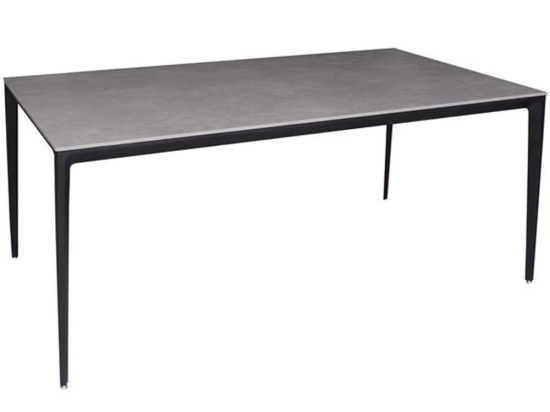 Τραπέζι Barret ΕΜ836,2 160x90x74cm Stone Grey-Black Αλουμίνιο,Τεχνομάρμα