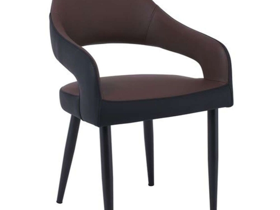 Πολυθρόνα Modus ΕΜ176,1 55x58x88cm Brown-Black Μέταλλο,Τεχνόδερμα