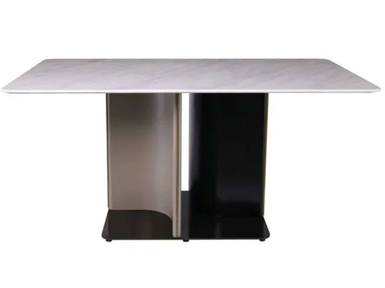 Τραπέζι Baron Ε794,1 160x90x76cm Marble White-Multi Ξύλο,Τεχνομάρμαρο
