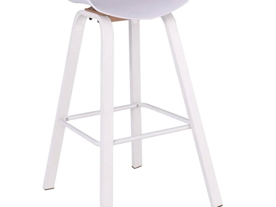 Σκαμπό Bar Pent ΕΜ1531,4 49x52x72/84cm White
