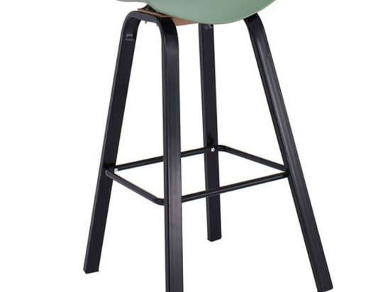 Σκαμπό Μπαρ Pent ΕΜ1531,6 49x52x84cm Black-Green