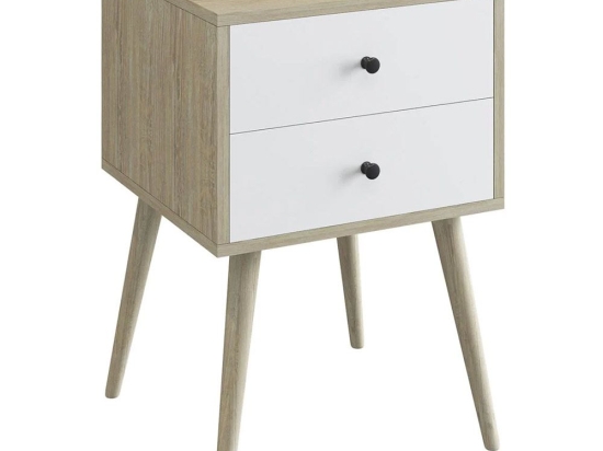 Κομοδίνο Alida Ε7341,2 40x40x60cm White-Natural