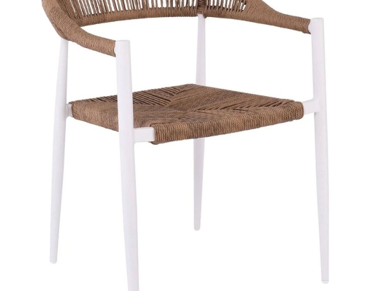 Πολυθρόνα Στοιβαζόμενη Mady Ε6714,2 56x59x78cm Natural-White