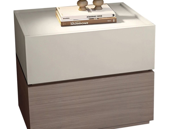 Κομοδίνο Vanity Ε7351,2 60x40x45cm Walnut-Ecru