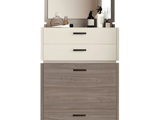 Τουαλέτα Vanity Ε7353,2 60x45x90/130cm Walnut-Ecru
