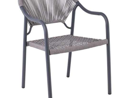 Πολυθρόνα Βεράντας-Κήπου Polis Ε6719,1 58x65x85,5cm Anthracite-Grey