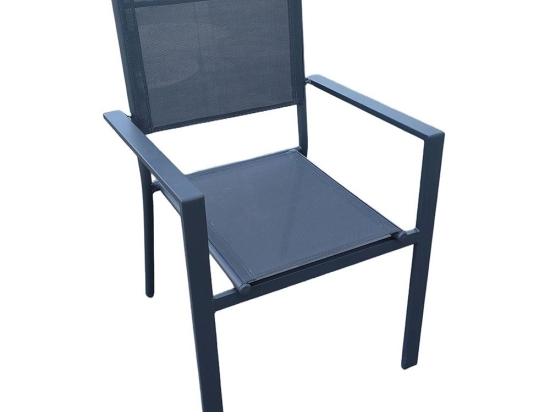 Πολυθρόνα Dining Στοιβαζόμενη Amiral Ε6794,3 60x57x85cm Anthracite-Grey