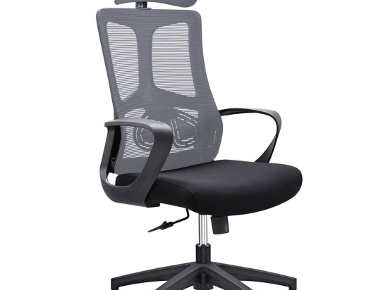 Πολυθρόνα Διευθυντή BF8600 ΕΟ619,2 62x68x114/124cm Grey-Black