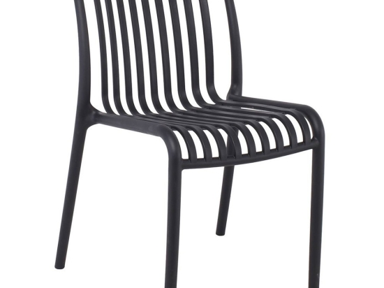 Καρέκλα Στοιβαζόμενη Moda-N Ε3801,5Ν 51x57x78cm Black